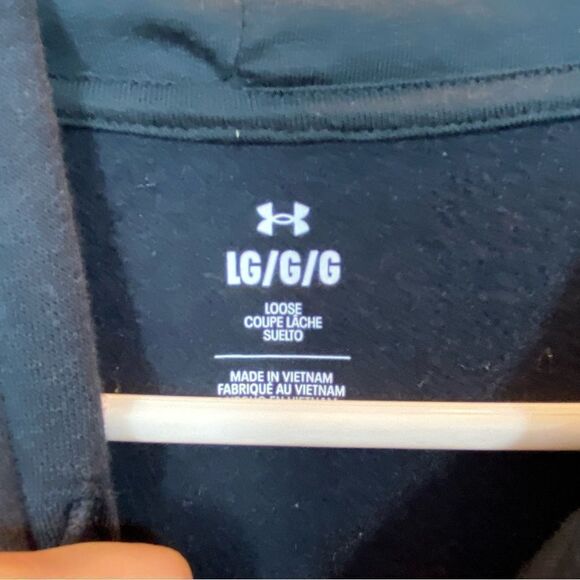 New without tags Under Armour Men's Rival Fleece Graphic Pullover Hoodie-Black L - Picture 7 of 10